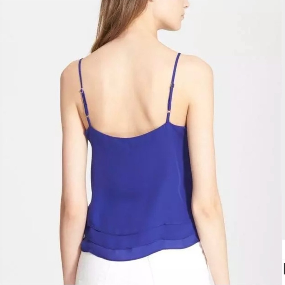 Parker Blue Brynlee Tiered Silk Camisole - Picture 2 of 5